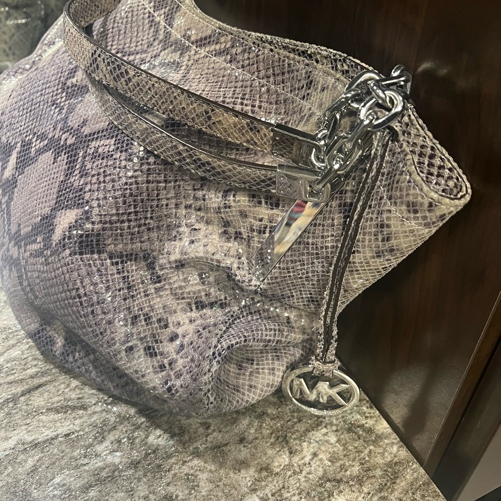 Michael Kors Leather Snakeskin/Python Bag - image 4